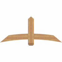 60"W x 25"H x 3 1/2"D x 5 1/2"F, 10/12 Pitch, Bellingham Smooth Timber Gable Bracket, Western Red Cedar