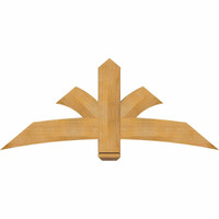 60"W x 25"H x 04"D x 6"F, 10/12 Pitch, Davenport Rough Sawn Timber Gable Bracket, Western Red Cedar