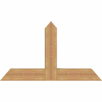 48"W x 28"H x 5 1/2"D x 5 1/2"F, 14/12 Pitch, Portland Smooth Timber Gable Bracket, Western Red Cedar