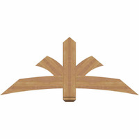 60"W x 25"H x 3 1/2"D x 5 1/2"F, 10/12 Pitch, Davenport Smooth Timber Gable Bracket, Western Red Cedar