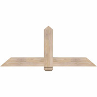 60"W x 25"H x 3 1/2"D x 5 1/2"F, 10/12 Pitch, Eugene Smooth Timber Gable Bracket, Douglas Fir