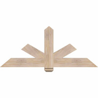 60"W x 25"H x 3 1/2"D x 5 1/2"F, 10/12 Pitch, Kennewick Smooth Timber Gable Bracket, Douglas Fir