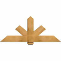 60"W x 25"H x 04"D x 6"F, 10/12 Pitch, Kennewick Rough Sawn Timber Gable Bracket, Western Red Cedar