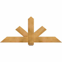 60"W x 25"H x 3 1/2"D x 5 1/2"F, 10/12 Pitch, Kennewick Smooth Timber Gable Bracket, Western Red Cedar