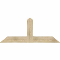 60"W x 25"H x 04"D x 6"F, 10/12 Pitch, Portland Rough Sawn Timber Gable Bracket, Douglas Fir