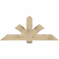 60"W x 25"H x 04"D x 6"F, 10/12 Pitch, Redmond Rough Sawn Timber Gable Bracket, Douglas Fir