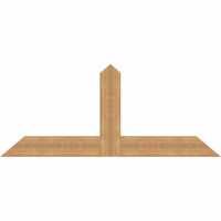 60"W x 25"H x 3 1/2"D x 5 1/2"F, 10/12 Pitch, Portland Smooth Timber Gable Bracket, Western Red Cedar