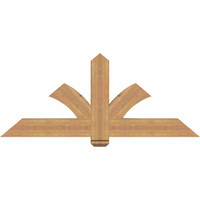 60"W x 25"H x 3 1/2"D x 5 1/2"F, 10/12 Pitch, Redmond Smooth Timber Gable Bracket, Western Red Cedar
