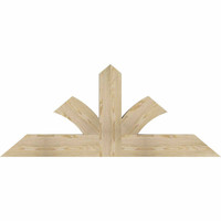 60"W x 25"H x 04"D x 6"F, 10/12 Pitch, Richland Rough Sawn Timber Gable Bracket, Douglas Fir