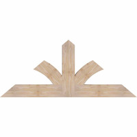 60"W x 25"H x 3 1/2"D x 5 1/2"F, 10/12 Pitch, Richland Smooth Timber Gable Bracket, Douglas Fir