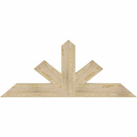 60"W x 25"H x 04"D x 6"F, 10/12 Pitch, Saratoga Rough Sawn Timber Gable Bracket, Douglas Fir