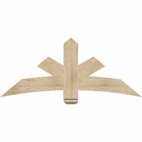 60"W x 25"H x 06"D x 6"F, 10/12 Pitch, Alberta Rough Sawn Timber Gable Bracket, Douglas Fir