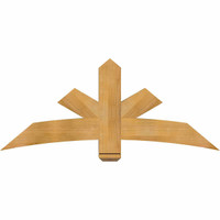 60"W x 25"H x 06"D x 6"F, 10/12 Pitch, Alberta Rough Sawn Timber Gable Bracket, Western Red Cedar