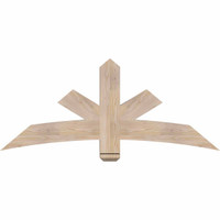 60"W x 25"H x 5 1/2"D x 5 1/2"F, 10/12 Pitch, Alberta Smooth Timber Gable Bracket, Douglas Fir