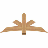 60"W x 25"H x 5 1/2"D x 5 1/2"F, 10/12 Pitch, Alberta Smooth Timber Gable Bracket, Western Red Cedar
