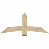 60"W x 25"H x 06"D x 6"F, 10/12 Pitch, Bellingham Rough Sawn Timber Gable Bracket, Douglas Fir