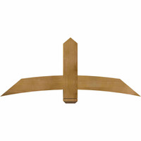 60"W x 25"H x 06"D x 6"F, 10/12 Pitch, Bellingham Rough Sawn Timber Gable Bracket, Western Red Cedar