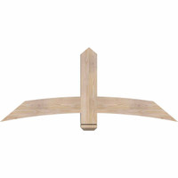 60"W x 25"H x 5 1/2"D x 5 1/2"F, 10/12 Pitch, Bellingham Smooth Timber Gable Bracket, Douglas Fir