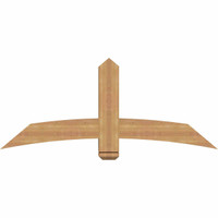 60"W x 25"H x 5 1/2"D x 5 1/2"F, 10/12 Pitch, Bellingham Smooth Timber Gable Bracket, Western Red Cedar