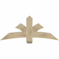 60"W x 25"H x 06"D x 6"F, 10/12 Pitch, Davenport Rough Sawn Timber Gable Bracket, Douglas Fir
