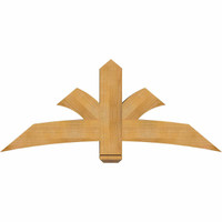 60"W x 25"H x 06"D x 6"F, 10/12 Pitch, Davenport Rough Sawn Timber Gable Bracket, Western Red Cedar