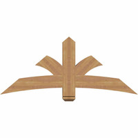 60"W x 25"H x 5 1/2"D x 5 1/2"F, 10/12 Pitch, Davenport Smooth Timber Gable Bracket, Western Red Cedar
