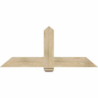 60"W x 25"H x 06"D x 6"F, 10/12 Pitch, Eugene Rough Sawn Timber Gable Bracket, Douglas Fir