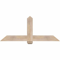 60"W x 25"H x 5 1/2"D x 5 1/2"F, 10/12 Pitch, Eugene Smooth Timber Gable Bracket, Douglas Fir