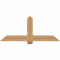60"W x 25"H x 5 1/2"D x 5 1/2"F, 10/12 Pitch, Eugene Smooth Timber Gable Bracket, Western Red Cedar
