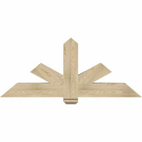 60"W x 25"H x 06"D x 6"F, 10/12 Pitch, Kennewick Rough Sawn Timber Gable Bracket, Douglas Fir