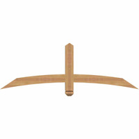 60"W x 20"H x 3 1/2"D x 3 1/2"F, 08/12 Pitch, Bellingham Smooth Timber Gable Bracket, Western Red Cedar