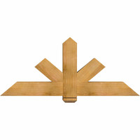 60"W x 25"H x 06"D x 6"F, 10/12 Pitch, Kennewick Rough Sawn Timber Gable Bracket, Western Red Cedar