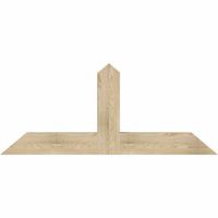 60"W x 25"H x 06"D x 6"F, 10/12 Pitch, Portland Rough Sawn Timber Gable Bracket, Douglas Fir