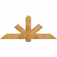 60"W x 25"H x 5 1/2"D x 5 1/2"F, 10/12 Pitch, Kennewick Smooth Timber Gable Bracket, Western Red Cedar