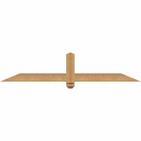 60"W x 12"H x 3 1/2"D x 3 1/2"F, 05/12 Pitch, Eugene Smooth Timber Gable Bracket, Western Red Cedar