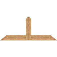 60"W x 25"H x 5 1/2"D x 5 1/2"F, 10/12 Pitch, Portland Smooth Timber Gable Bracket, Western Red Cedar