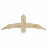 60"W x 20"H x 04"D x 6"F, 08/12 Pitch, Bellingham Rough Sawn Timber Gable Bracket, Douglas Fir