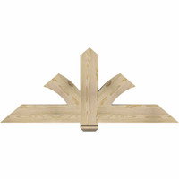 60"W x 25"H x 06"D x 6"F, 10/12 Pitch, Redmond Rough Sawn Timber Gable Bracket, Douglas Fir