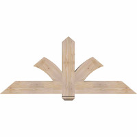 60"W x 25"H x 5 1/2"D x 5 1/2"F, 10/12 Pitch, Redmond Smooth Timber Gable Bracket, Douglas Fir