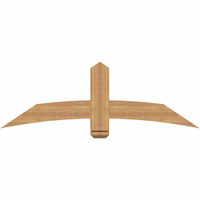 60"W x 20"H x 3 1/2"D x 5 1/2"F, 08/12 Pitch, Bellingham Smooth Timber Gable Bracket, Western Red Cedar