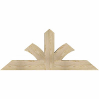 60"W x 25"H x 06"D x 6"F, 10/12 Pitch, Richland Rough Sawn Timber Gable Bracket, Douglas Fir