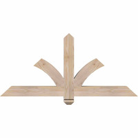 48"W x 22"H x 3 1/2"D x 3 1/2"F, 11/12 Pitch, Redmond Smooth Timber Gable Bracket, Douglas Fir