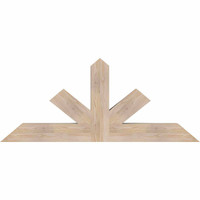 60"W x 25"H x 5 1/2"D x 5 1/2"F, 10/12 Pitch, Saratoga Smooth Timber Gable Bracket, Douglas Fir