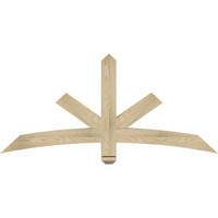 60"W x 27"H x 04"D x 4"F, 11/12 Pitch, Alberta Rough Sawn Timber Gable Bracket, Douglas Fir