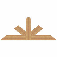 60"W x 25"H x 5 1/2"D x 5 1/2"F, 10/12 Pitch, Saratoga Smooth Timber Gable Bracket, Western Red Cedar