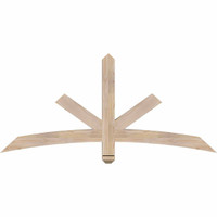 60"W x 27"H x 3 1/2"D x 3 1/2"F, 11/12 Pitch, Alberta Smooth Timber Gable Bracket, Douglas Fir