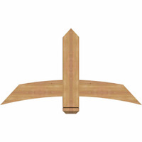 48"W x 26"H x 3 1/2"D x 5 1/2"F, 13/12 Pitch, Bellingham Smooth Timber Gable Bracket, Western Red Cedar
