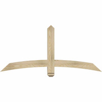 60"W x 27"H x 04"D x 4"F, 11/12 Pitch, Bellingham Rough Sawn Timber Gable Bracket, Douglas Fir