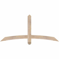 60"W x 27"H x 3 1/2"D x 3 1/2"F, 11/12 Pitch, Bellingham Smooth Timber Gable Bracket, Douglas Fir