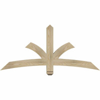 60"W x 27"H x 04"D x 4"F, 11/12 Pitch, Davenport Rough Sawn Timber Gable Bracket, Douglas Fir